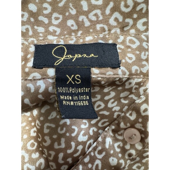 Silk Women’s Cheetah Print Blouse Size Extra Small - Picture 3 of 3